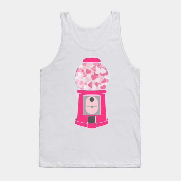 Heart Gumball Machine Design Tank Top by Raafeya's Crafts